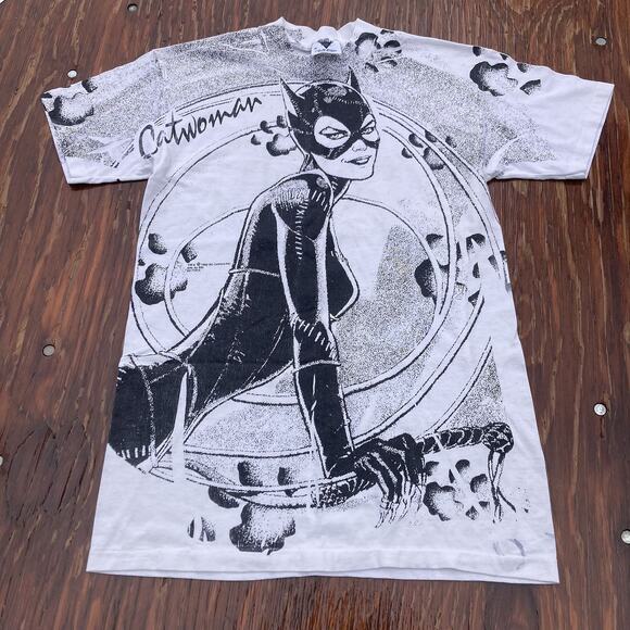 90s DC Comics Catwoman T-Shirt Vintage 1992 SSI 90s DC Comics Catwoman T-Shirt Vintage 1992 SSI